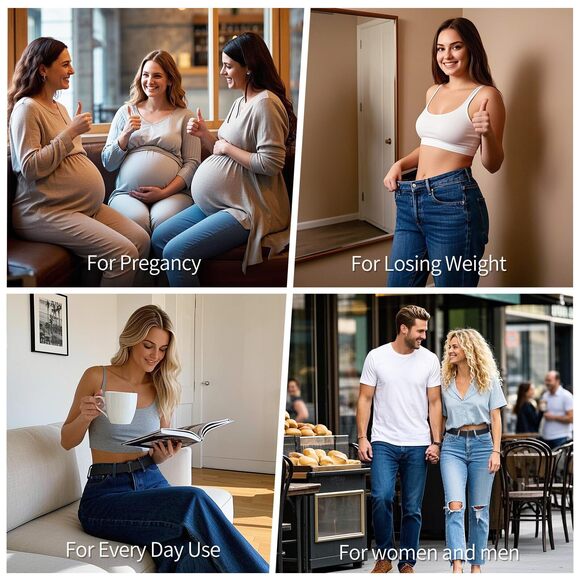 No Show Women Stretch Belt Invisible Elastic Web Strap Belt With Flat Buckle🦒 - Picture 6 of 7